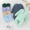 Barboteuses né bébé garçon vêtements 0 à 12 mois mignon Onesies pour fille Style coréen à manches longues infantile barboteuse enfant en bas âge combinaison 231124