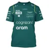 Heren T -shirts mode Aston Martin Team T -shirts Spaanse racebestuurder Fernando Alonso 14 en Stroll 18 Oversized Polo Shirts 230424