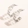 Дизайнерские брендовые серьги-кольца с буквами, 18-каратное позолоченное серебро, серьга из нержавеющей стали, круглые геометрические длинные серьги, женские свадебные украшения, аксессуары