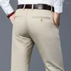 Мужские штаны Классическая мужская хаки повседневная 2023 Business Fashion Straight-Fit Cotton Stretcher