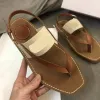 Groothandel modeontwerpster vrouwen strand sandalen borduurwerk platform flip flops loafers zomer flats schoenen dames sandaal slipper maat 35-42