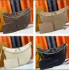 Tammy1988 Womens M46311 rymlig väska loop hobo designer väskor omvänd duk kohud läder trim guld dragkedja france kedja halvmåne handväska påse