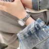 Металлическая цепочка кожаные ленты для интеллектуальных часов для Apple Watch Band 38 мм 40 мм 41 мм 42 мм 44 мм 45 мм 49 мм женщины подлинные кожа