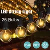 Christmas Decorations 25Ft G40 Globe Bulb String Lights with 25 Glass Vintage Bulb Outdoor Patio Garden Garland Decorative Fairy Christmas lights 231124