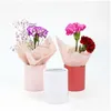Opakowanie prezentów 5pcs okrągłe papierowe pudełka kwiatowe z pokrywką kwiaciarni wiadra walentynki w dniu róży prezent opakowania pudełko do domu dekorato