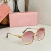 Designer feminino Óculos de sol Trendy Metal Metal Frame Sunglasses Sunglasses