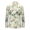 Costumes pour hommes Style chinois Floral Hommes Blazers avec motifs Bouton unique 6XL Automne Qualité Doux Confortable Slim Fit Terno Masculino