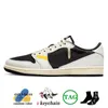 Jumpman 1 Mens Basketball Shoes 육종 특허 다크 반모카 J1 저블랙 올리브 고여성 운동화 사이즈 36-47【code ：O】