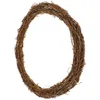 Decorative Flowers 30 CM Vine Garland Christmas Village Decor Grapevine Wreaths Crafts Bamboo Rattan Ring