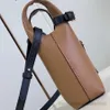 Mirror Quality Handbag Shoulder Crossbody Handbag Shopping Basket Atlantis Grocery Basket Canvas Leather Casual Fashion Commuter Bag 46816 17cm with Box L357