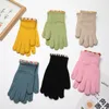 M685 gants d'hiver pour femmes mitaines résistant au froid équitation écran tactile gant sans doigts gants chauds en laine tricotés