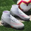 أحذية السلامة Zhenzu Size 3545 Men Boys Soccer Football Boots High Oghle Kids Cleats Training Sport Sneakers 231124