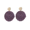 Boucles d'oreilles pendantes été romantique violet dames mode cerceau tempérament bijoux de charme