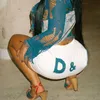 여자 캐주얼 드레스 D 미니 디자이너 드레스 섹시한 나이트 클럽 미니 스커트 문자 편지 가방 엉덩이 짧은 치마