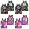 Film 90 WAYANS Jersey Basketball TV-Serie In lebendigen Farben 1990 Retro Sport Pullover College Atmungsaktiv Vintage HipHop Universität Genähte Teamstickerei Gut