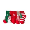 Kids Socks 5PairsLot Children's Autumn and Winter Cartoon Elk Christmas Tube Combed Cotton Red Boys Girls Baby 231124