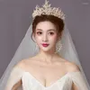 Pinces à cheveux à la main minuscules perles diadème de mariée couronne couleur or feuille mariage bandeau de luxe femmes fête bal diadèmes casque