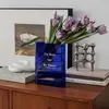 Wazony Cutelife Acryl Klein Blue Book Przezroczysta nowoczesna dekoracja stół domowy kwiat Pokój Hydroponiczny Wedding Pokój 230425