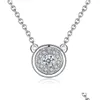 Pendentif Colliers XB2V Designer Mignon Ours Haut de gamme S925 Sier Mode coréenne Femmes Micro-Set Zircon Collier Chaîne Collier Bijoux Dro Dh32G