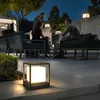 Rasenlampen VZVI Solar LED LED Light Gartenlicht Außenlampenlampenzaun Deck nach Licht Laternenkopf wasserdicht für Terrasse Gartendekoration Q231125