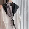 Шарфы из хлопка и льна, женский шарф контрастного цвета, 2023, кружево, весенне-осенний модный длинный женский шарф YoyiKamomo