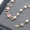 Pendentif Colliers À La Mode Et Élégant Perle Coeur Rose Cristal Collier Femme Collier Chaîne