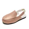 Sandales arrivée enfants pantoufles blanc printemps été or qualité cuir pour garçons filles à la main en caoutchouc semelle taille 2135 230424