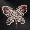 Broches pins zlxgirl bruids sieraden gemengde kleur kubieke zirkoon vlinder dames koperen broche mooie modejas jurk hoeden