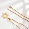 Chains Star de David Collier Pendant Fomen Women Color Couleur Gold Bijoux en gros de chaîne en gros