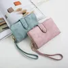 Carteras Cartera esmerilada para mujer Estudiante coreano corto Pequeño fresco y encantador Bolsa de tarjeta triple Monedero para hombre