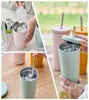 Tumbler Stainless Steel Insulated Coffee Cup with Splash-Proof Lid & Metal Straw Double Walled Travel Mug for Hot & Cold Drinks (500ml&750ml)