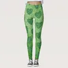 Women's Pants Festival Print Four-leaf Clover Yoga St. Patrick's Day Women Push Up Tights Fitness Leggings Good Luck Green Pencil Leggin