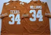 Maillot de football Texas Longhorns 3 Quinn Ewers 5 Adonai Mitchell 10 Vince Young 20 Earl Campbell 34 Williams maillots pour hommes