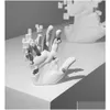 Декоративные предметы Статуэтки Белые художественные ручные работы Статуя тела Абстрактные скульптуры Современная простота Украшения для дома Гостиная Otmx1