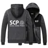 Men's Hoodies & Sweatshirts Anime SCP Foundation Hooded Hoodie Cardigan Coat Special Containment Procedures Noctilucent Jacket CoatMen's