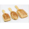 1pcs Big Large Eco-Friendly Bamboo Women Men Adult Professional Travel Paddle Districante Massaggio Spazzola per capelli e pettine