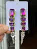 Stud Boho Long Tassel Woman Earrings Big Rhinestone Drop Earrings For Women Crystal Dangle Earrings Fashion Jewelry Accessories Gift 231124
