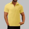 Men's T Shirts Male Soild Colour Blouse Cotton Button Down Holiday Beach Loose Tops Short Men Graphic Plain Pack