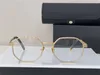 Ny modedesign Polygon Optical Eyewear 080 Metal Frame Simple and Generous Style High End Glass med låda kan göra receptbelagda linser