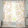 Gordijn oranje abstract plantenblad herfst tule gordijnen decoratie moderne chiffon pure voile keuken slaapkamer raam