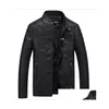 Jaqueta masculina de couro por atacado Boyuan Leren Jas Heren Chaquetas de Cuero Hombre Biker Jackets for Men Black Drop Delivery App Dh280