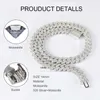 Passera diamanttestare 14mm 925 Sterling Silver VVS Baguette Moissanite Iced Out Miami Cuban Link Chain Necklace