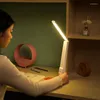 Table Lamps Foldable Desk Lamp Led Rechargeable Battery Study Reading Book Light Home Pink Night USB Protect Eyes