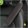 Car Accessories Seat Belt PU Leather Safety Belt Shoulder Cover Breathable Protection Seat Belt Padding Pad Auto Interior Access