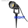 Lawn Lamps 10PCS LED COB Garden lighting 3W5W10W Outdoor Spike Lawn Lamp Waterproof Lighting Led Light Garden Path Spotlights AC110V220V12V Q231125