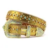 Designer riem B riem herenganden voor vrouwen glanzende diamanten riemen naald gesp multicolour rock punk riem met kroonbloedingen van strass tailleband