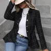 Women's Jackets Office Elegant Single-breasted Slim Blazer Outwear Women Fashion Casual Jacket Vintage Jacquard Irregular Ruffle Coat