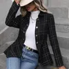 Giacche da donna Ufficio Elegante blazer monopetto sottile Capispalla Moda donna Giacca casual Cappotto vintage con volant irregolare jacquard