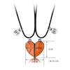 Pendant Necklaces Luoluo&baby 2Pcs/set Cartoon Heart Basketball Chain Friend Necklace BFF Friendship Jewelry Gifts For Kids