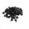 50pcs 8mm Diameter 8mm Black Plastic Auto Fasteners Rivets Clips Vehicle Car Bumper Door Panel Fender Liner Clips Retainer